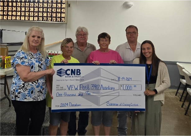 CNB presents check to VFW Post 3912